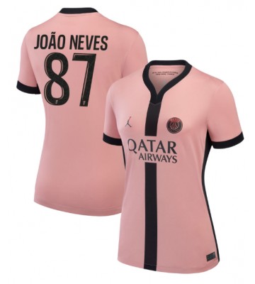 Paris Saint-Germain Joao Neves #87 Replika Tredjetrøje Dame 2024-25 Kortærmet